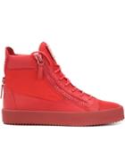 Giuseppe Zanotti Design Kriss Hi-top Sneakers, Men's, Size: 11, Red, Leather