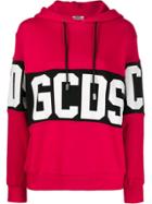 Gcds Logo Band Hoodie - Red