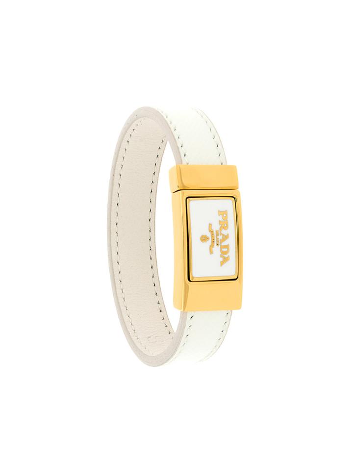 Prada Logo Bracelet - Nude & Neutrals