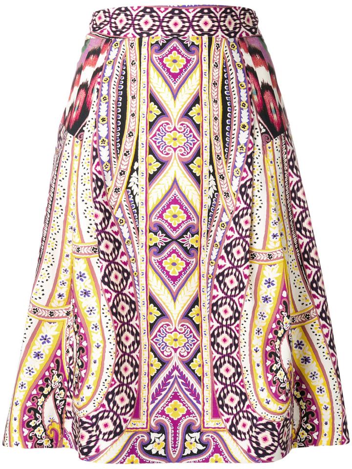 Etro Printed A-line Skirt, Women's, Size: 40, Cotton/viscose