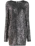 In The Mood For Love Alexandra Sequinned Shift Dress - Silver
