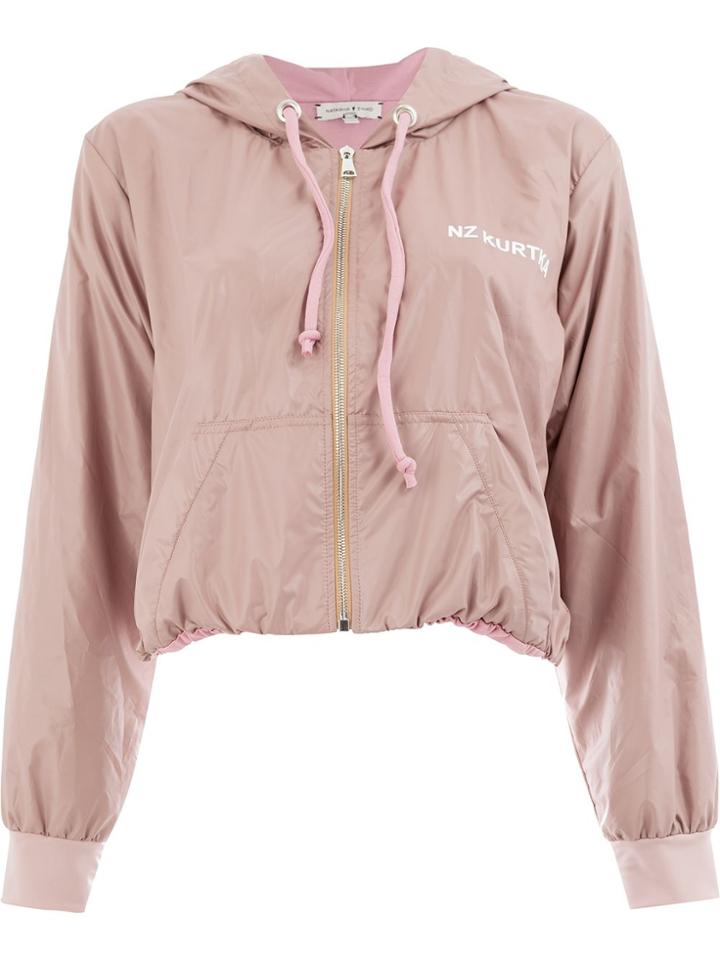 Natasha Zinko Zip Front Hooded Jacket - Pink & Purple