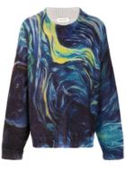 Namacheko Brush Stroke Effect Jumper - Blue