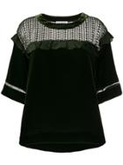 Essentiel Antwerp Ruffle Mesh Top - Green