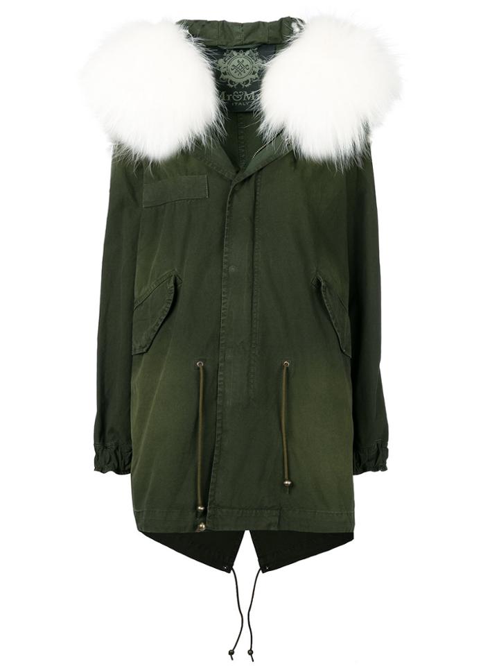 Mr & Mrs Italy Fur Hood Parka - Green