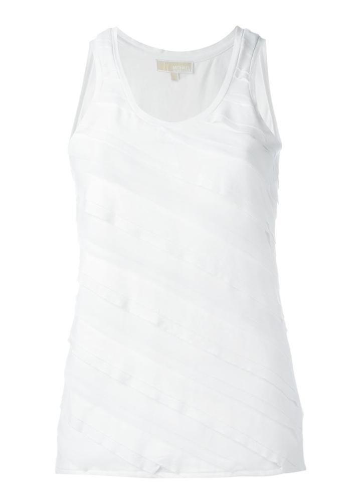 Michael Michael Kors Diagonal Stripes Monochrome Tank Top