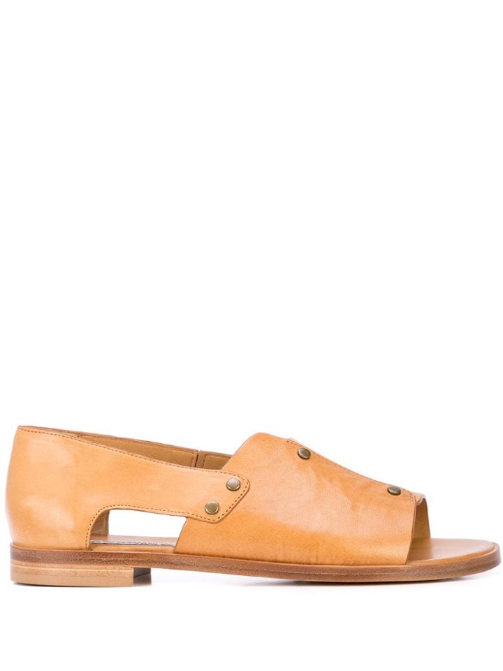 Alberto Fermani Studded Sandals - Brown