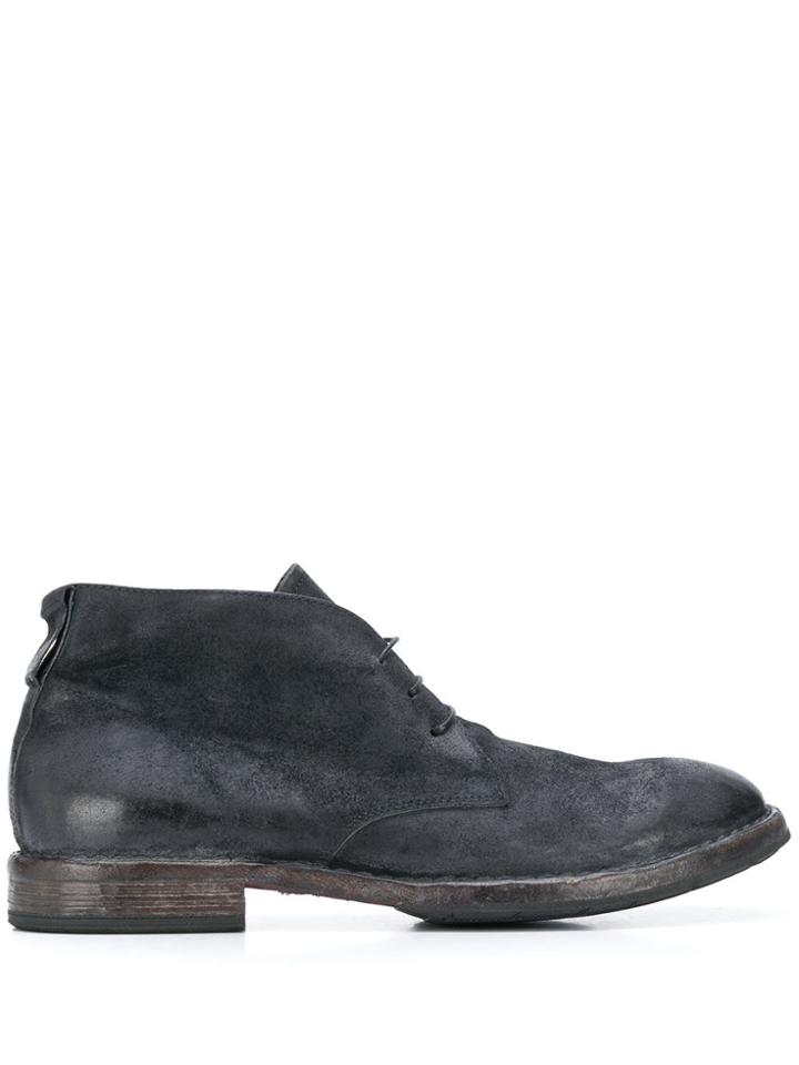 Moma Minsk Vintage-effect Ankle Boots - Blue