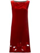 Jean Paul Gaultier Pre-owned Cut-out Velvet Dress - Red