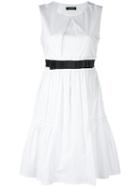 Twin-set Flared Dress, Women's, Size: 46, White, Cotton/spandex/elastane