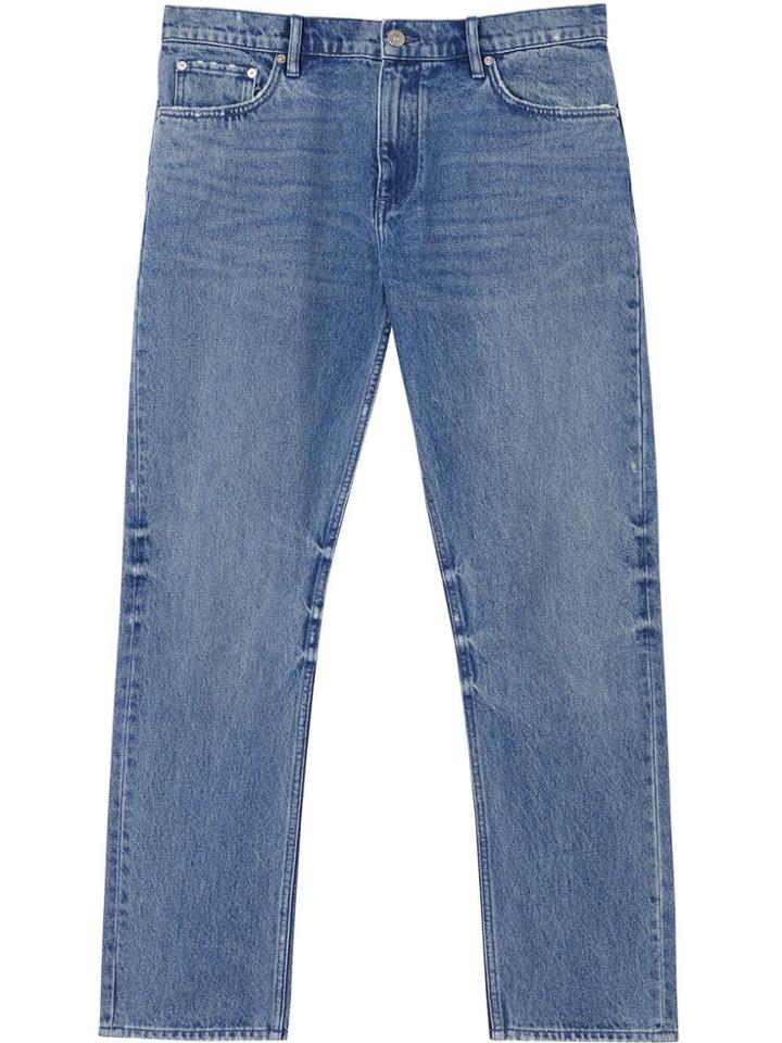 Burberry Straight Leg Distressed Effect Jeans - Blue