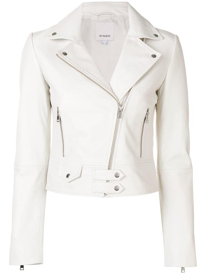 Pinko Sensible Biker Jacket - White