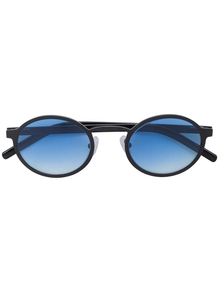 Blyszak Oval Sunglasses With Ocean Gradient Lenses - Black