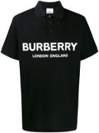 Burberry Logo Print Polo Shirt - Black