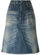 Junya Watanabe Comme Des Garçons Mid-length Denim Skirt, Women's, Size: Xs, Blue, Cotton