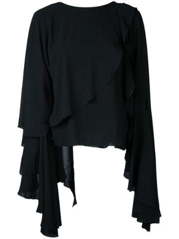 Robert Wun Layered Top - Black