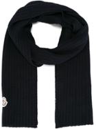 Moncler Ribbed Knit Scarf - Blue