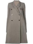 Rick Owens Flared Double-breasted Coat - Grey