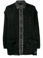 Diesel Lurex Bouclé Denim Shirt - Black