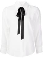 Marc Jacobs Crêpe De Chine Bow Shirt, Women's, Size: 10, White, Silk