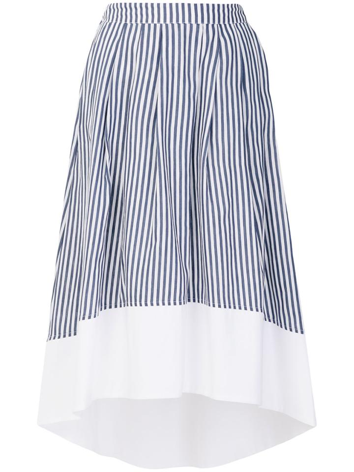 Roberto Collina Striped Flared Skirt - Blue