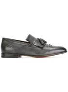 Santoni Tassel Detail Brogued Loafer - Grey