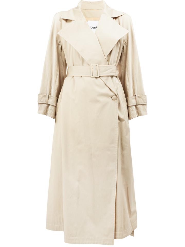 Koché Classic Trench Coat - Nude & Neutrals