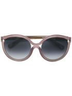 Chloé Eyewear Striped Square Frame Sunglasses - Purple
