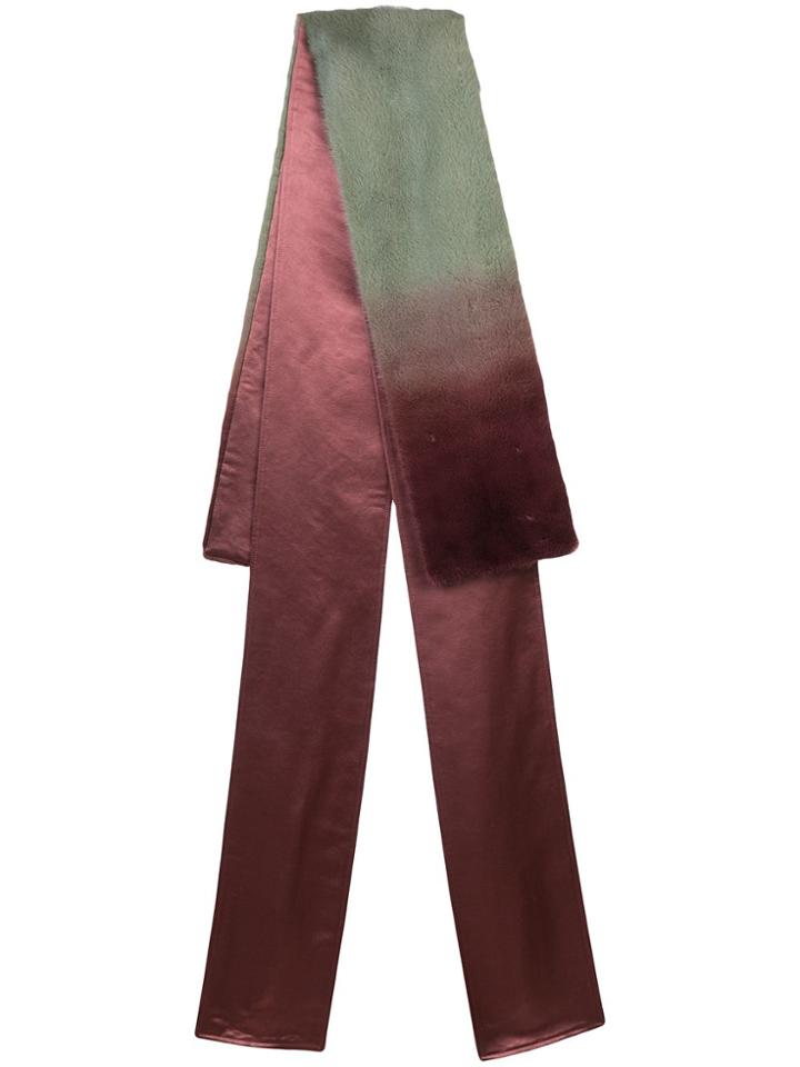 Sies Marjan Fur Scarf - Green