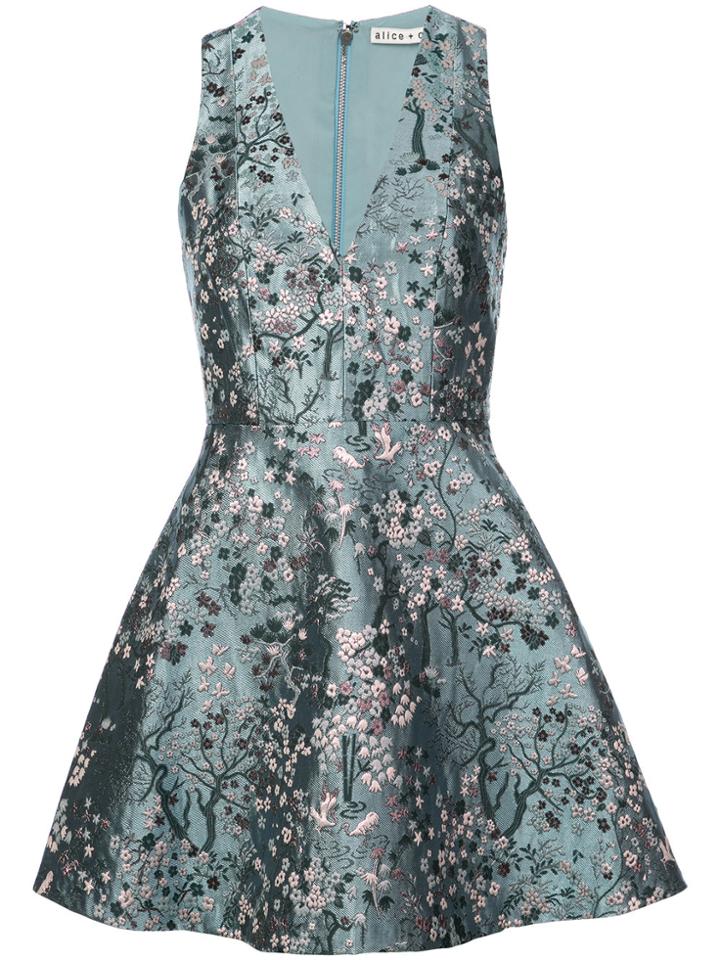 Alice+olivia Tennie V-neck Dress - Blue