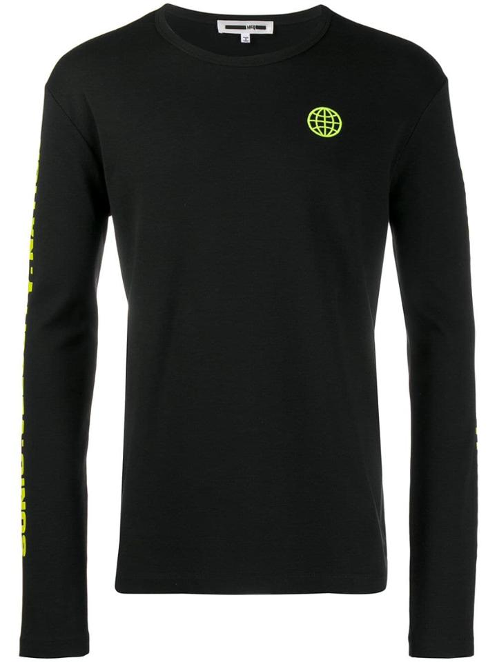 Mcq Alexander Mcqueen Long-sleeve Fitted Sweater - Black