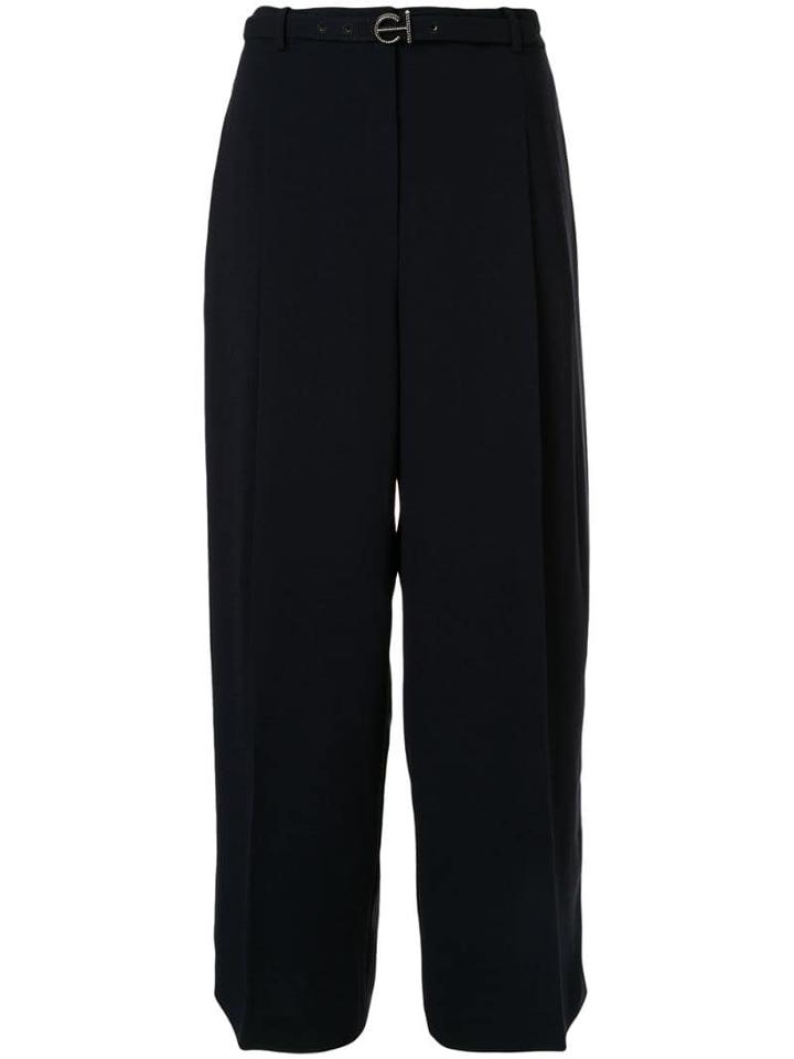 Elie Tahari Faye Crepe Trousers - Black