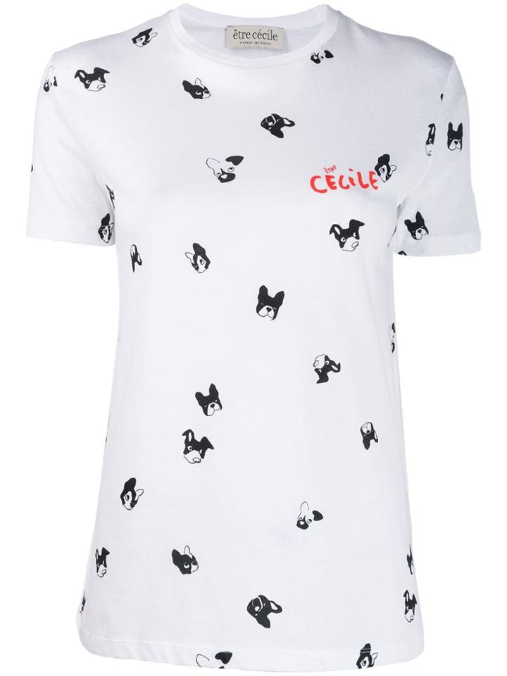 Être Cécile Dogs Print T-shirt - White