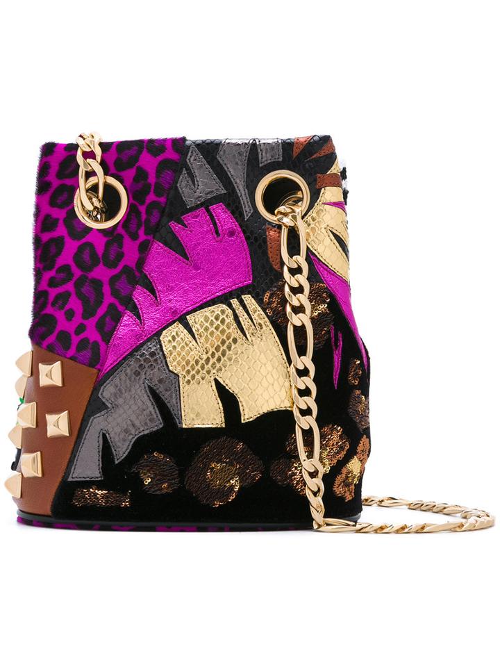 Marc Jacobs - Multi-pattern Shoulder Bag - Women - Leather/sequin - One Size, Black, Leather/sequin