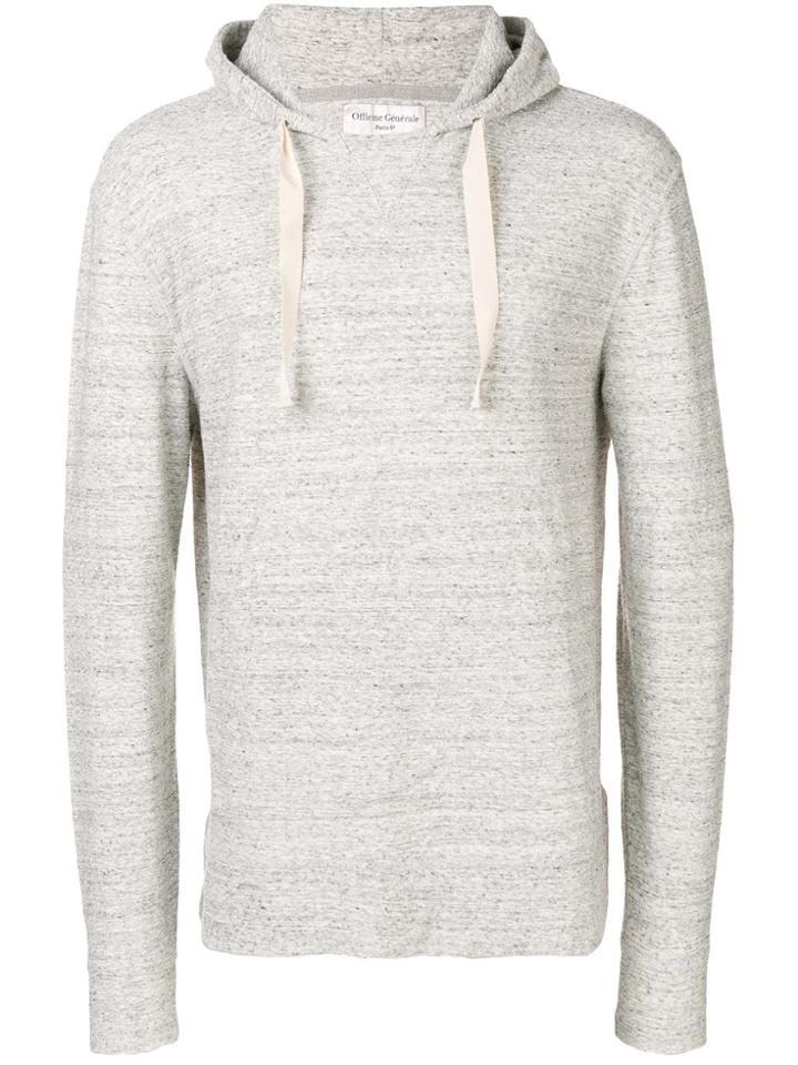 Officine Generale Knitted Hoodie - Grey