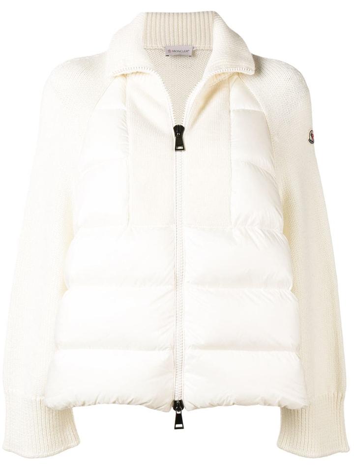 Moncler Goose Down Padded Cardigan - White