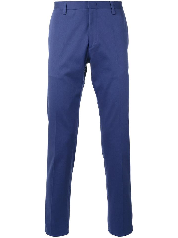 Paul Smith Tailored Trousers, Men's, Size: 32, Blue, Cotton/spandex/elastane