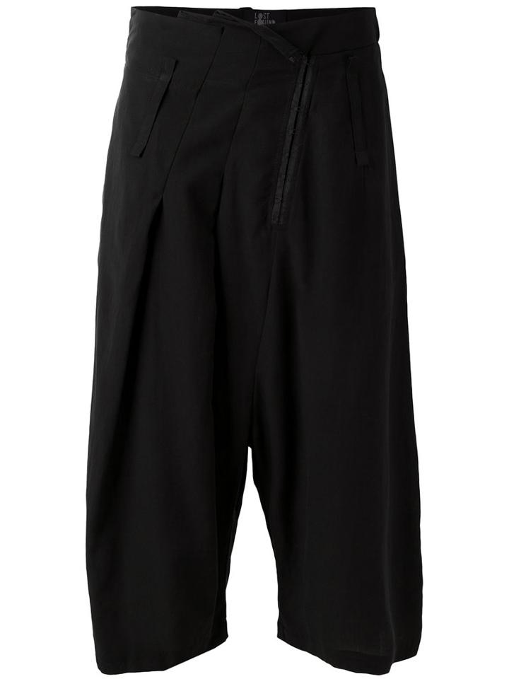 Lost & Found Ria Dunn - Wide Leg Cropped Trousers - Women - Cotton/lyocell - S, Black, Cotton/lyocell