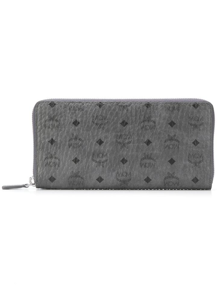 Mcm Logo Wallet - Grey