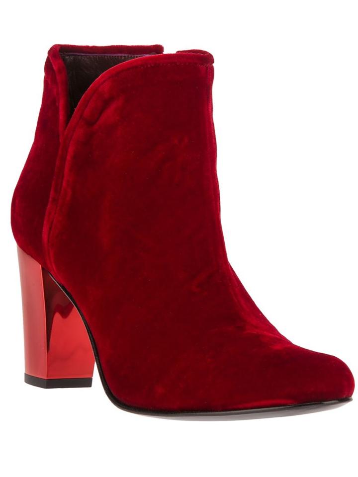 Opening Ceremony Velvet Ankle Boot