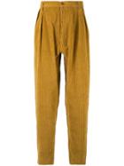 E. Tautz Ribbed Tapered Trousers - Yellow