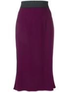 Dolce & Gabbana Fitted Midi Skirt - Purple