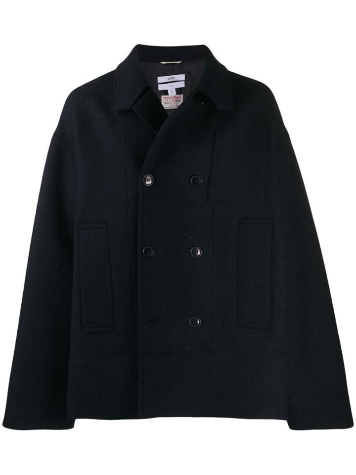 Oamc Double Breasted Coat - Blue
