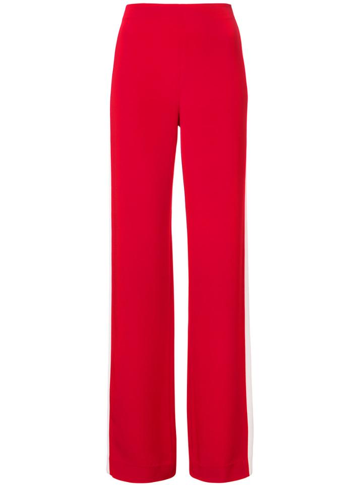 Adam Lippes Side-striped Wide-leg Trousers - Red