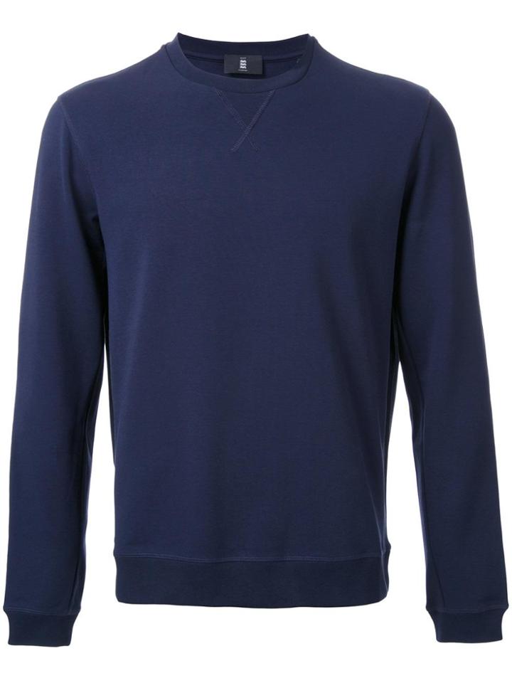 Kent & Curwen Knit Panel Sweatshirt - Blue