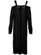 Andrea Ya'aqov Long Off-shoulder Cardigan - Black