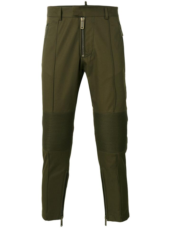 Dsquared2 Cropped Cargo Trousers, Men's, Size: 44, Green, Cotton