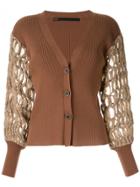 Muller Of Yoshiokubo Riad Sleeve Cardigan - Brown