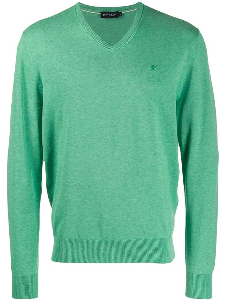Hackett Classic V-neck Pullover - Green