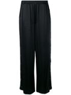 Gold Hawk Side Buttoned Trousers - Black